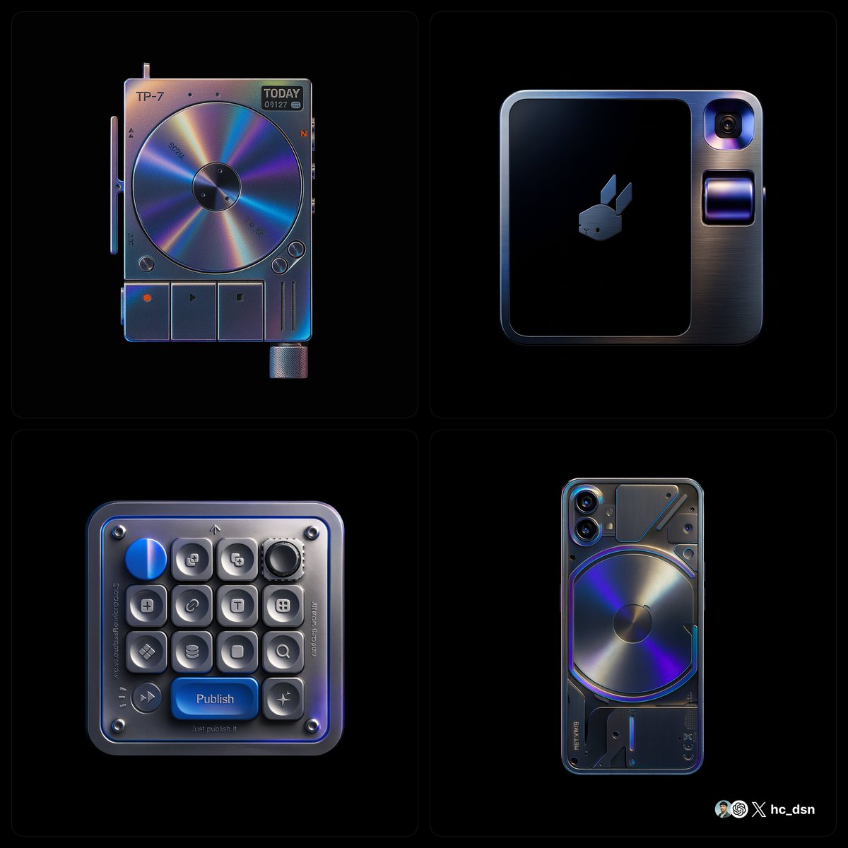 Product Rendering - Liquid metal design products