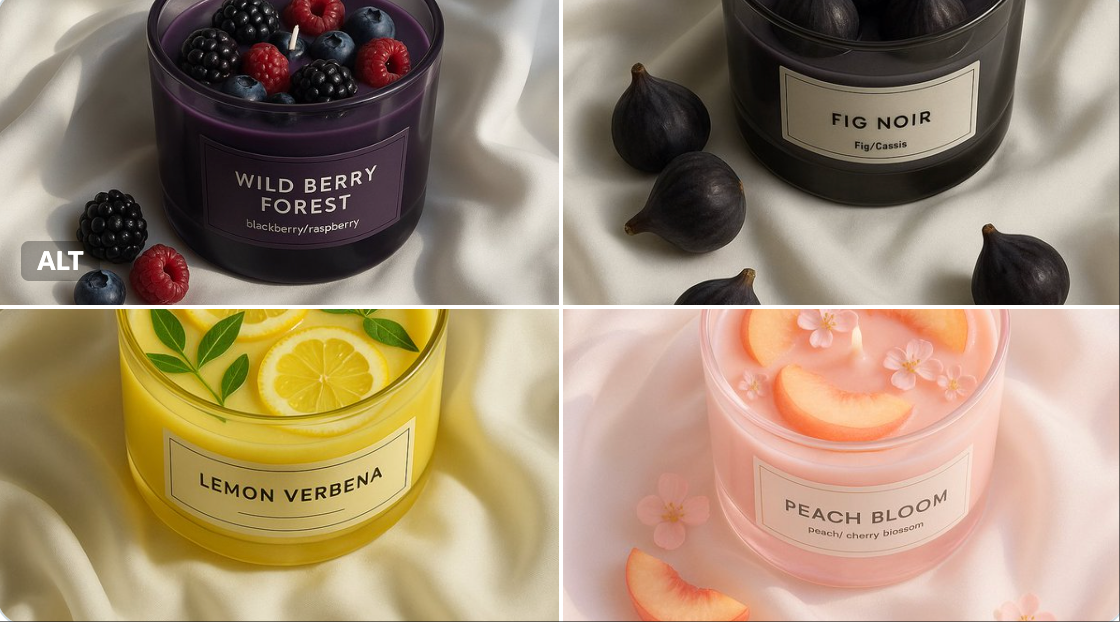 Fruit candles - GPT4o Image Prompts