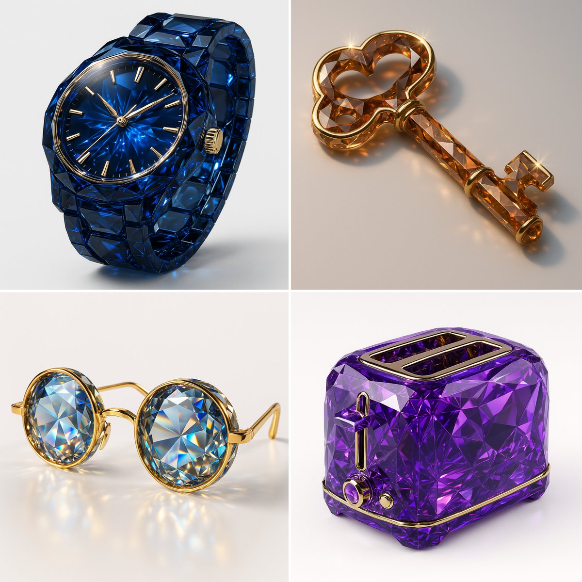 Awesome GPT4o/GPT-4o Image Prompts-宝石渲染风格