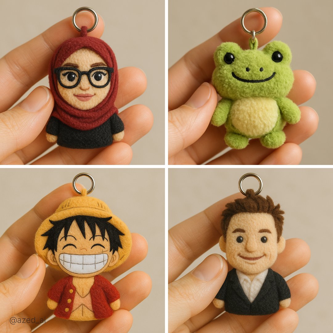 Custom plush keychain - GPT4o Image Prompts