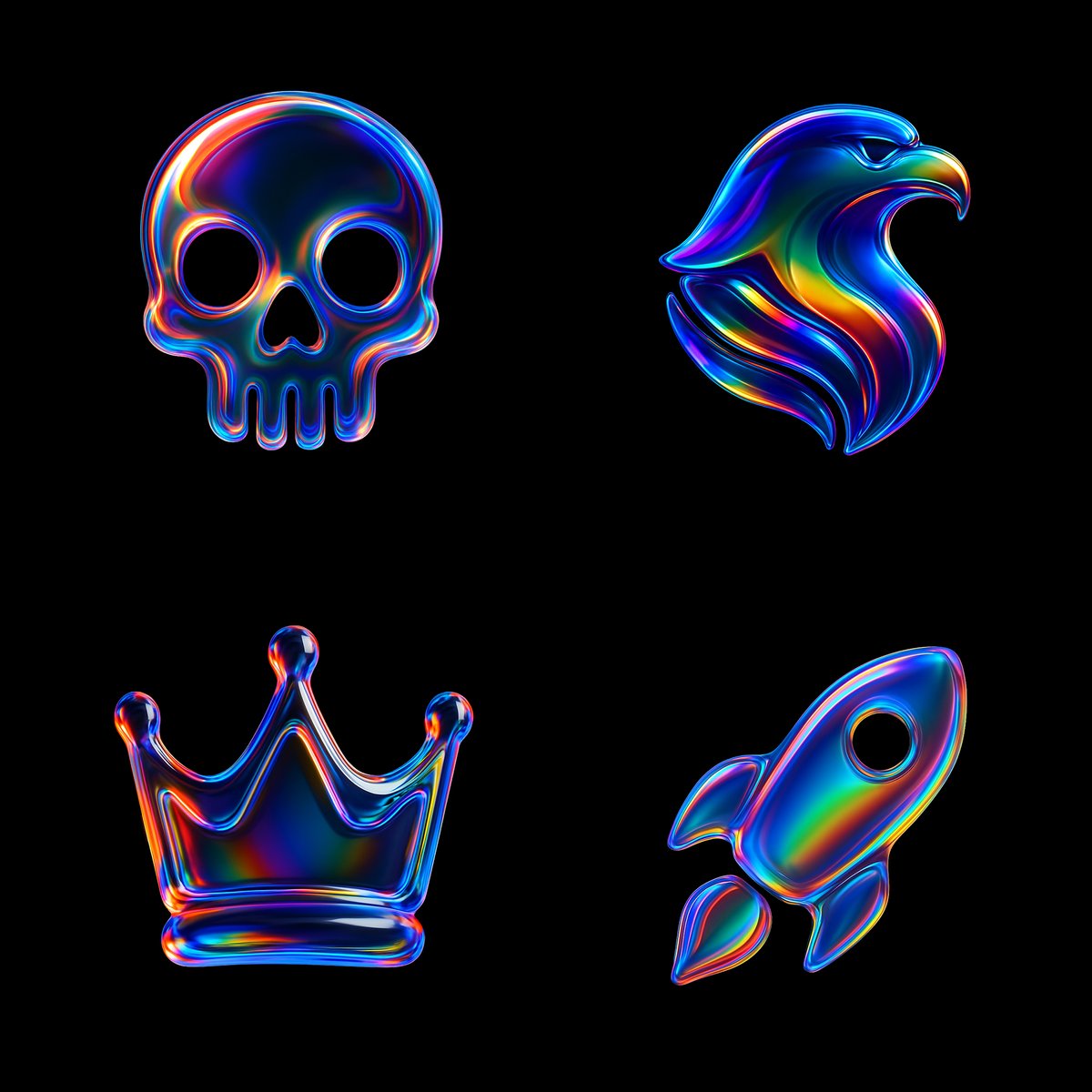 Prismatic glass icon - GPT4o Image Prompts