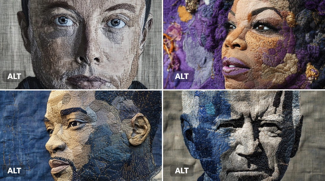 Awesome GPT4o/GPT-4o Image Prompts-刺绣肖像