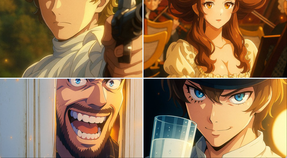 Modern digital anime style