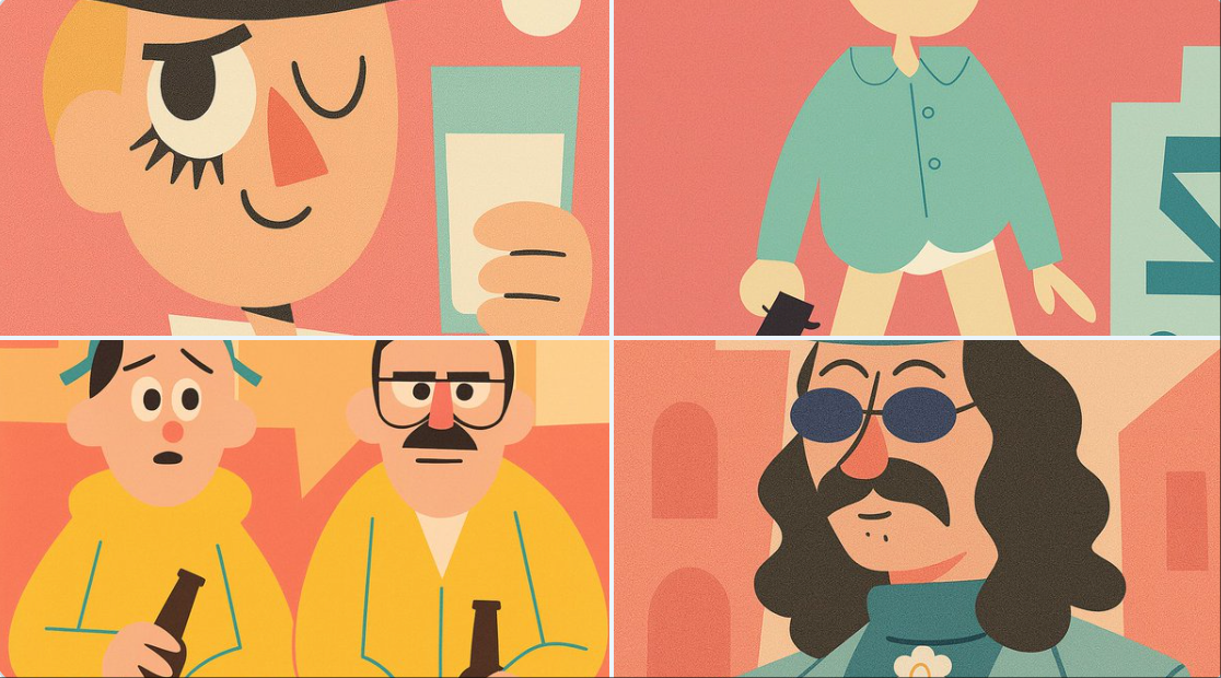 Awesome GPT4o/GPT-4o Image Prompts-卡通现代风格插画