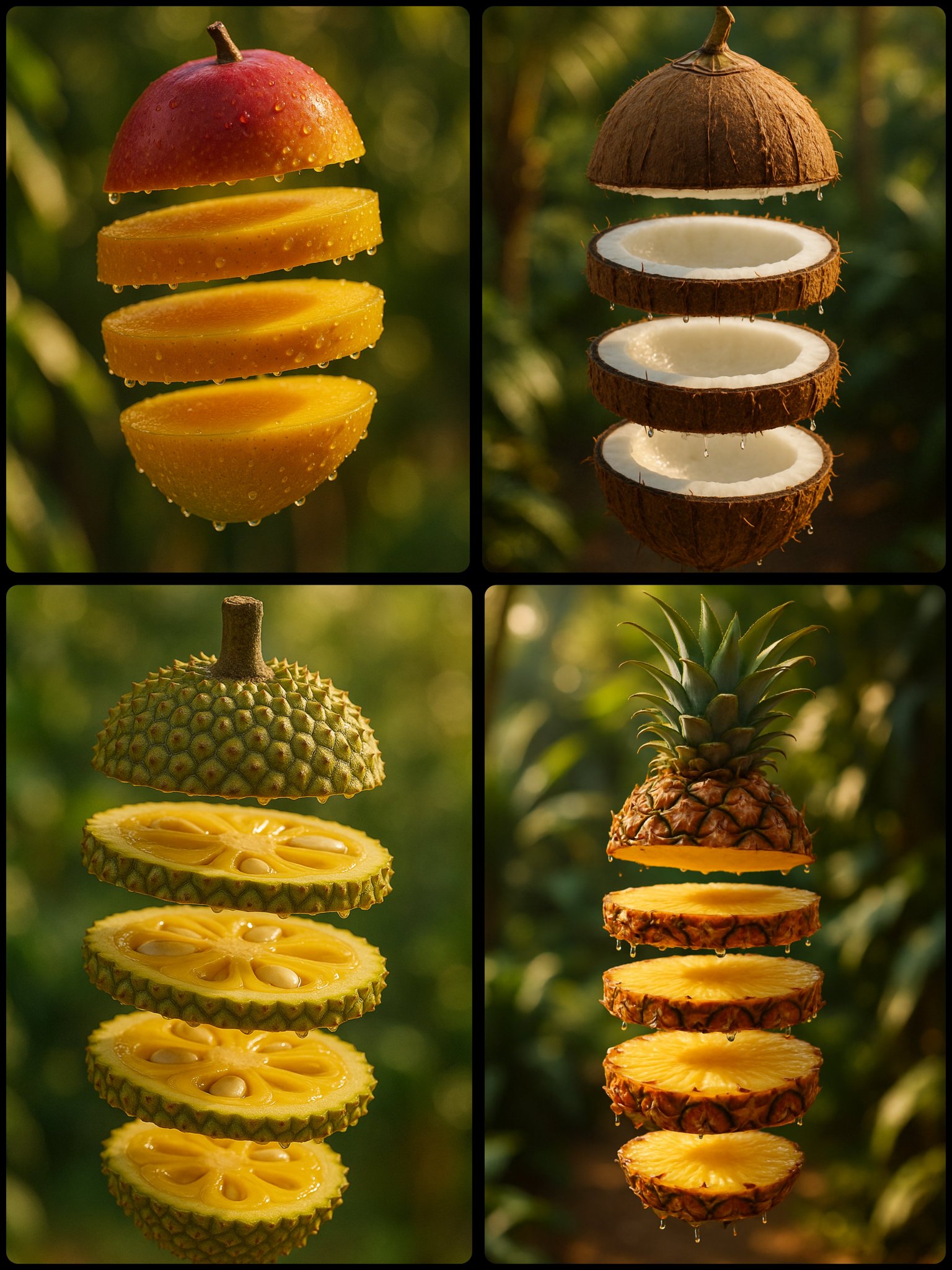 UI Mockup - Create suspended sliced fruit