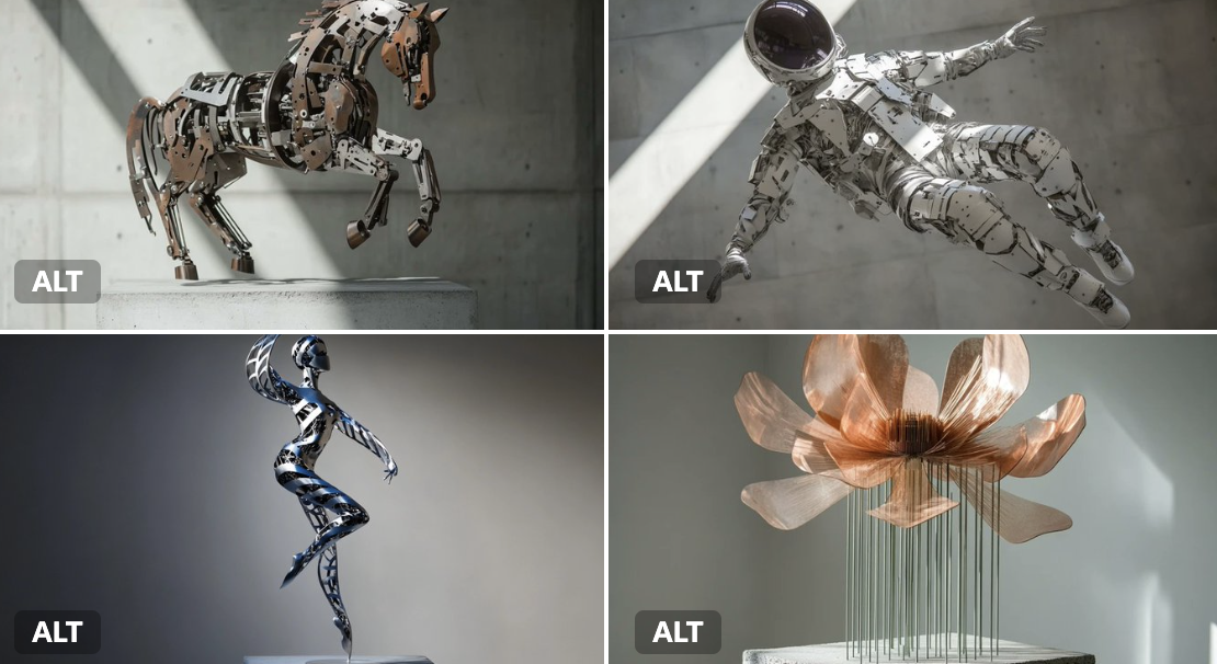 Awesome GPT4o/GPT-4o Image Prompts-动感雕塑