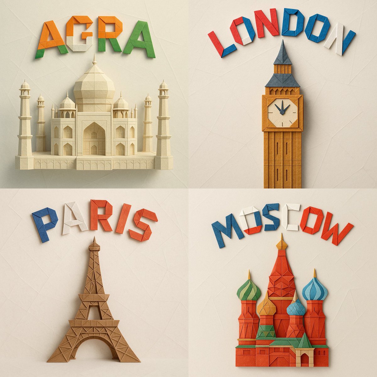 Awesome GPT4o/GPT-4o Image Prompts-精致纸艺折纸模型