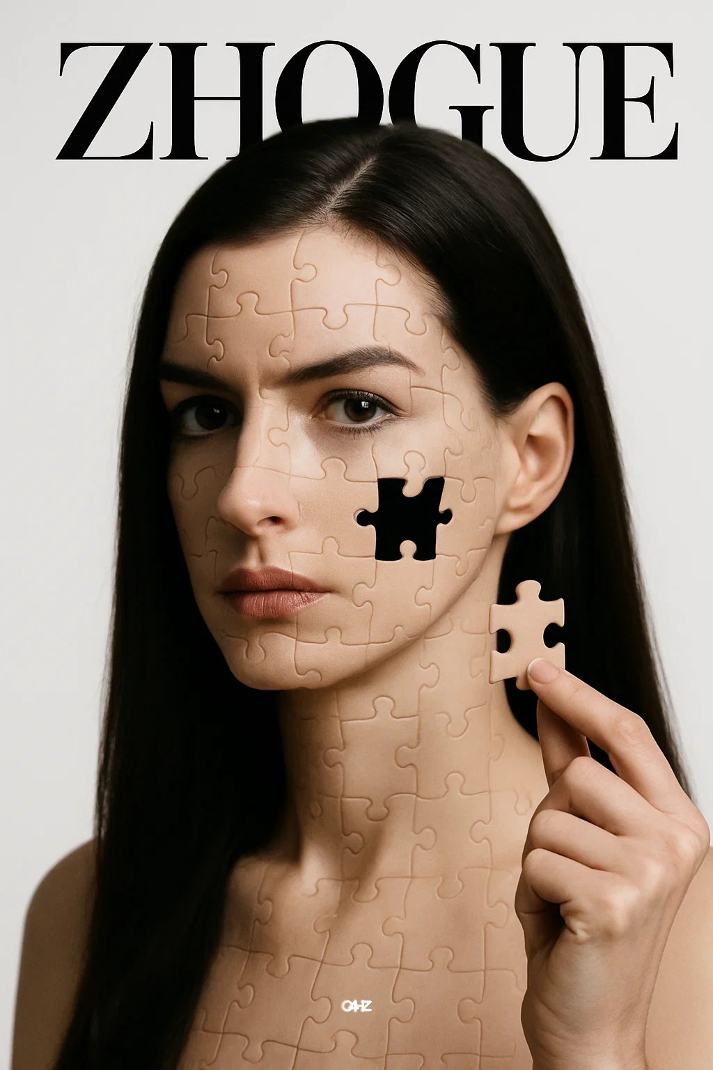 Hyperrealistic puzzle portrait