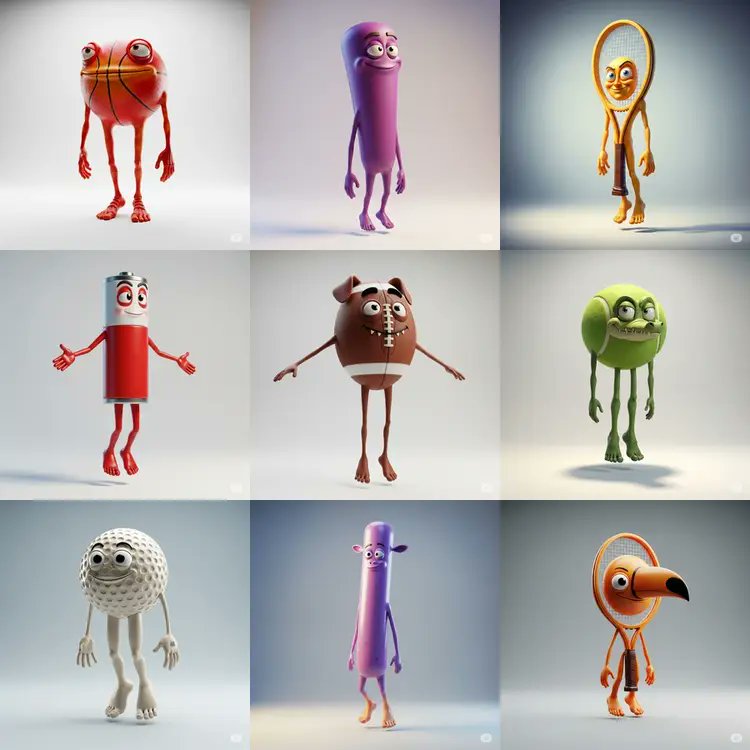 3D Render - Fun style 3D vinyl toys