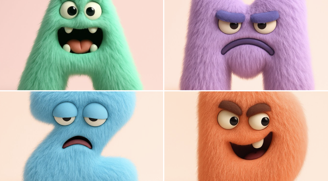 Awesome GPT4o/GPT-4o Image Prompts-有趣的毛茸茸字母