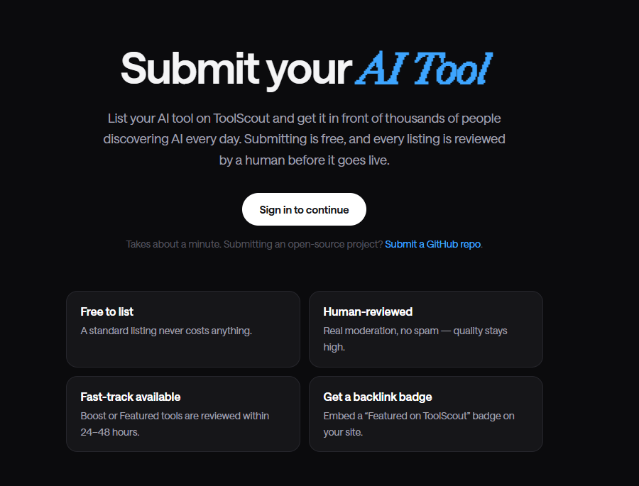 Submission step 1