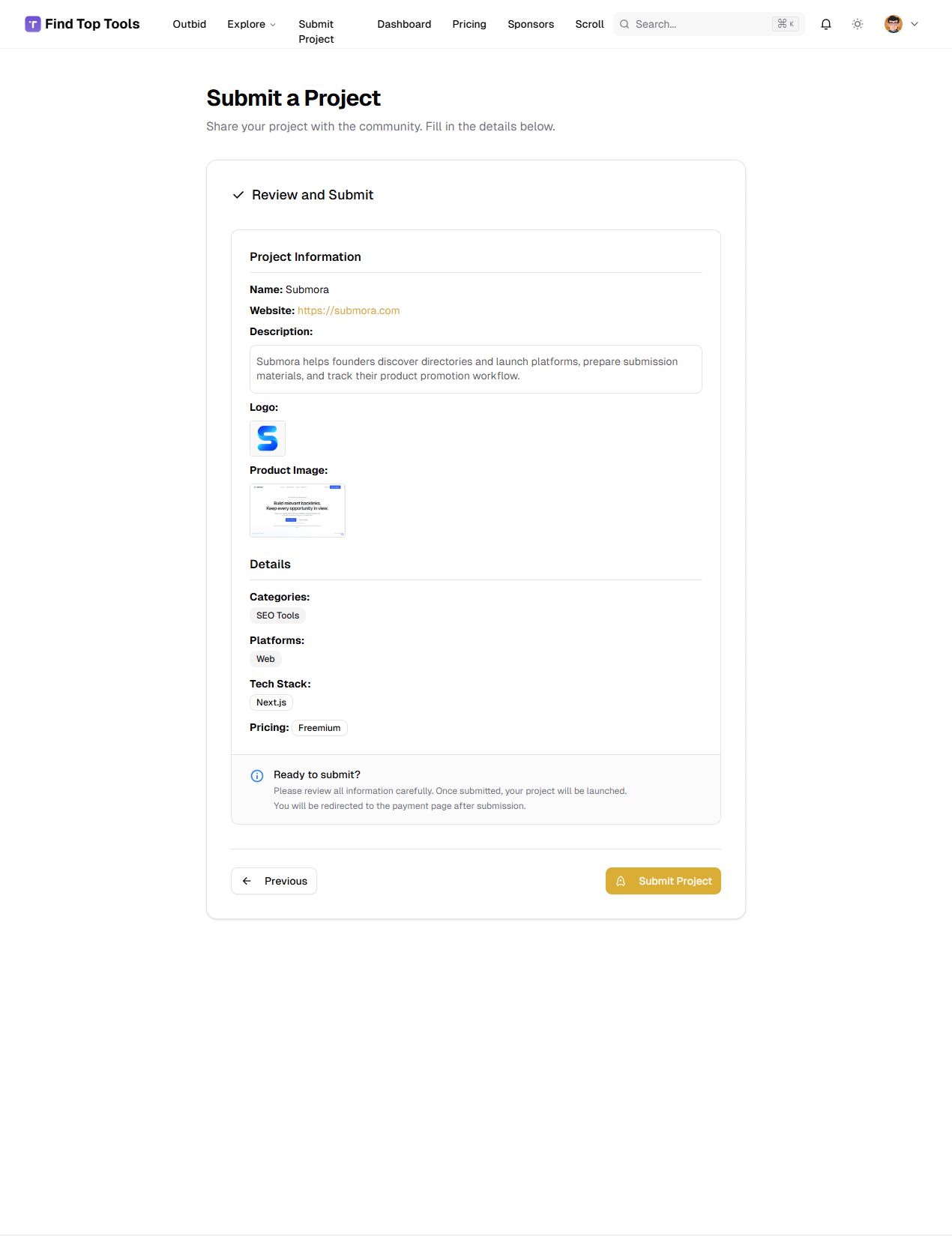 Submission step 6