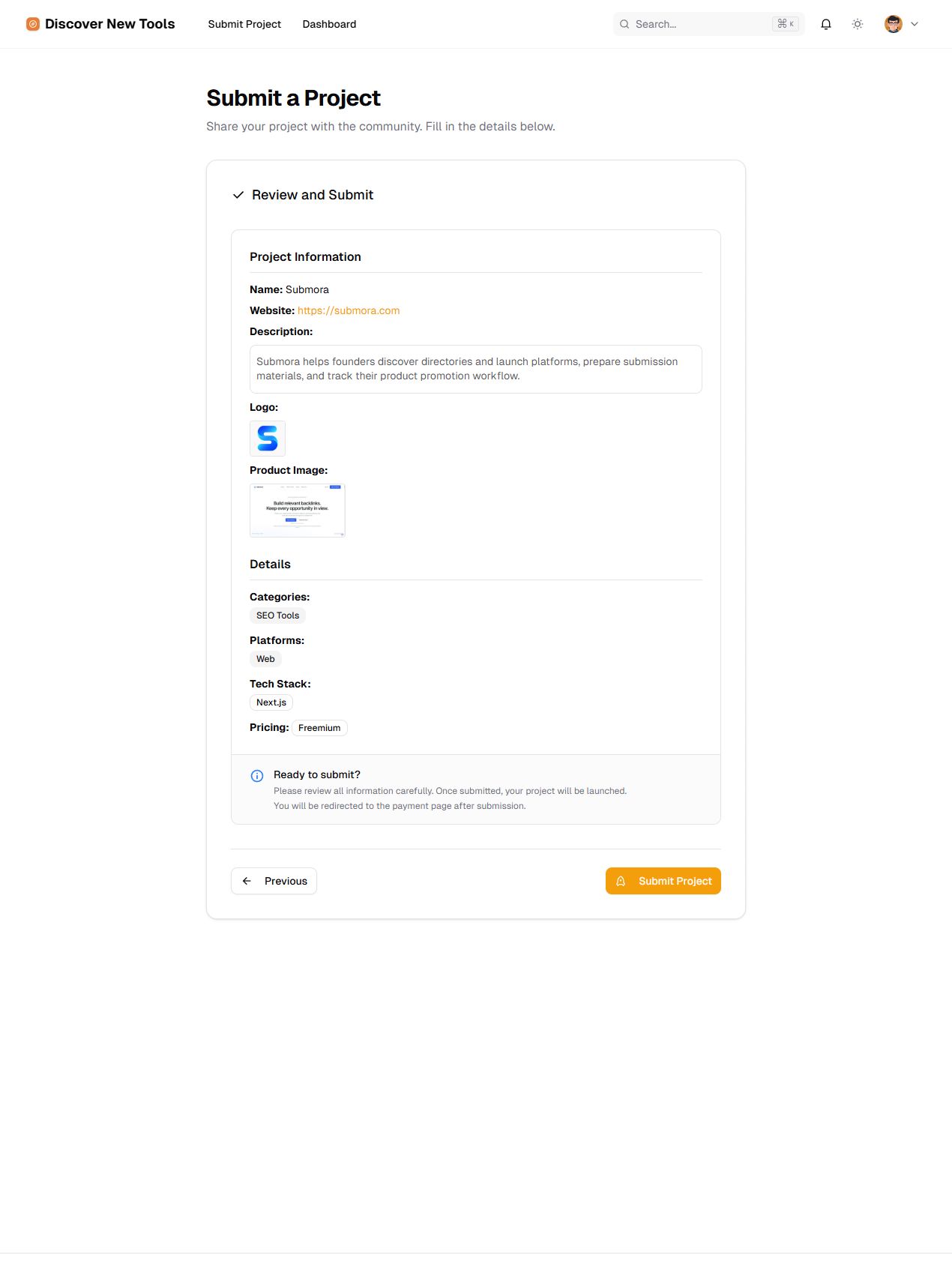 Submission step 6