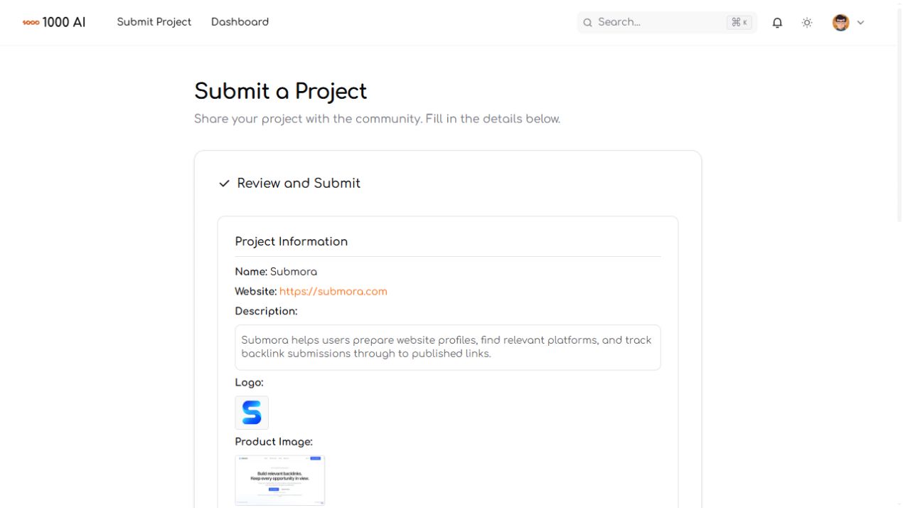 Submission step 3