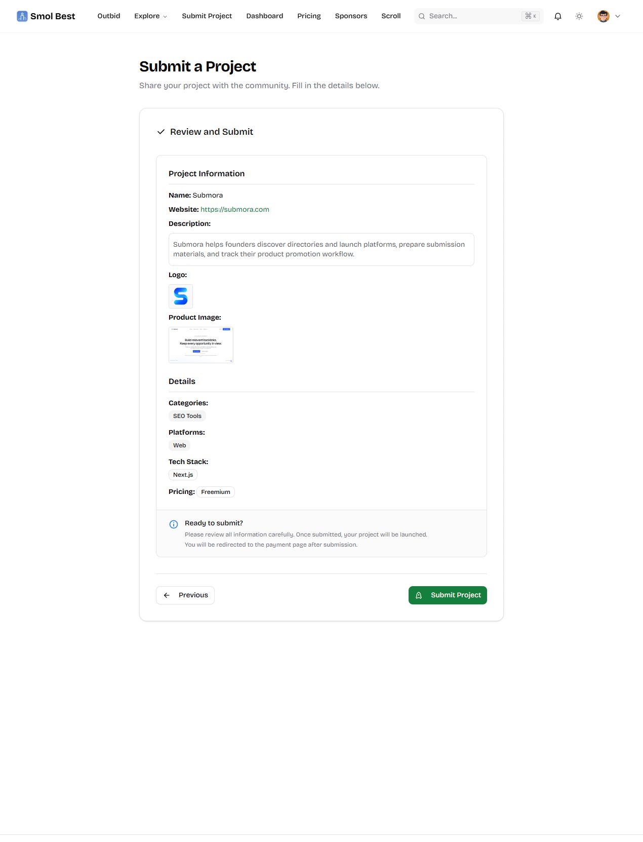 Submission step 6
