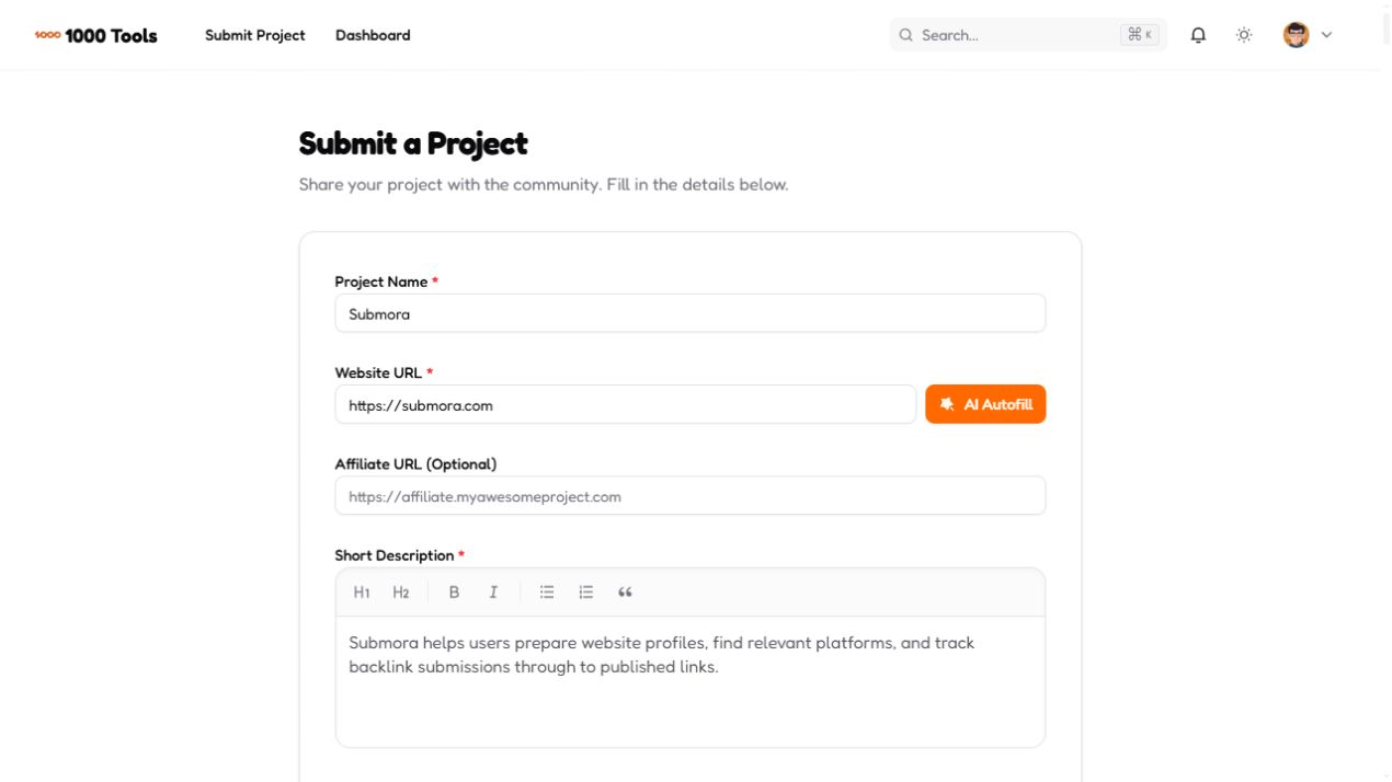 Submission step 2