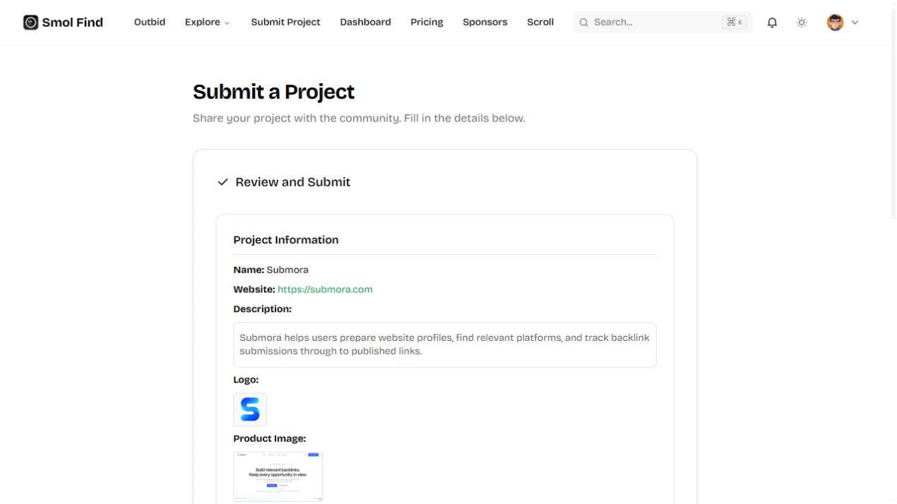 Submission step 3